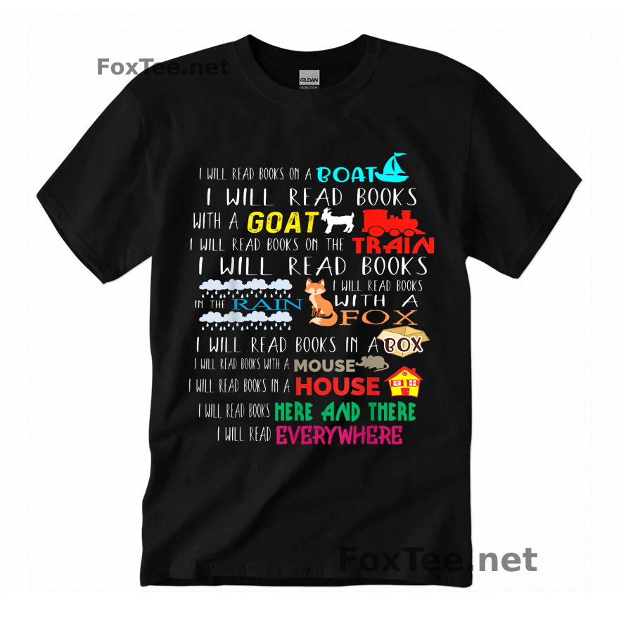 I Will Read Books On A Boat & Everywhere Reading Gifts Short Sleeve T-Shirt