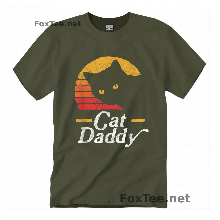 Thumb Cat Daddy Vintage T-Shirt - Military Green