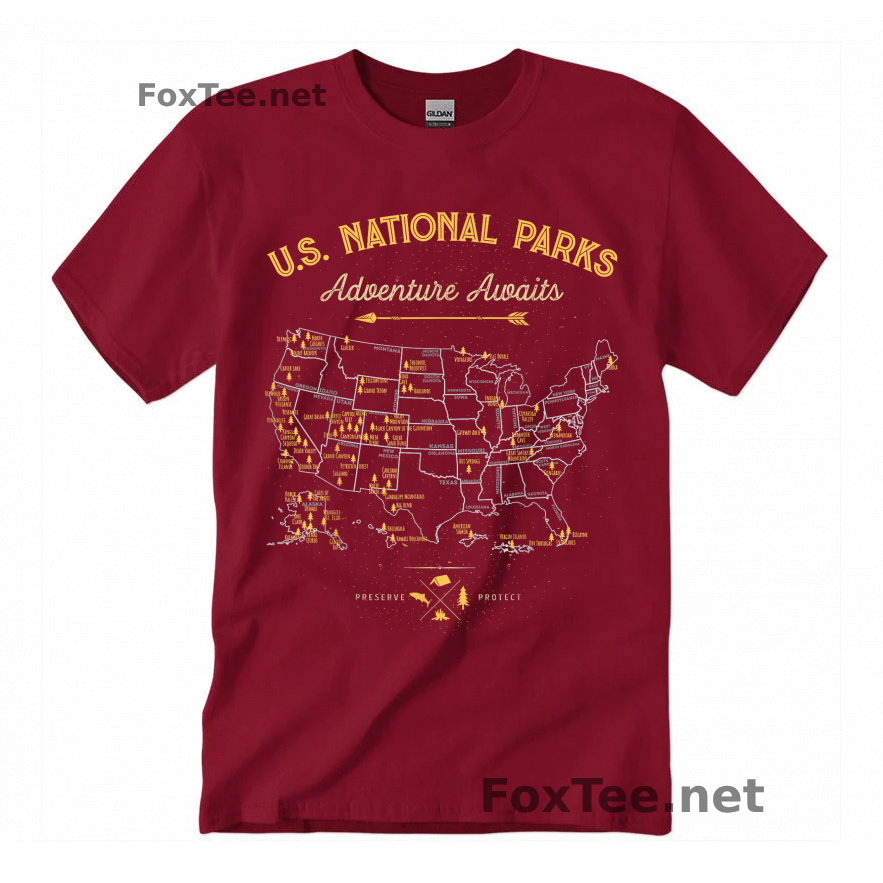 Thumb US National Parks T-Shirt - Cardinal Red