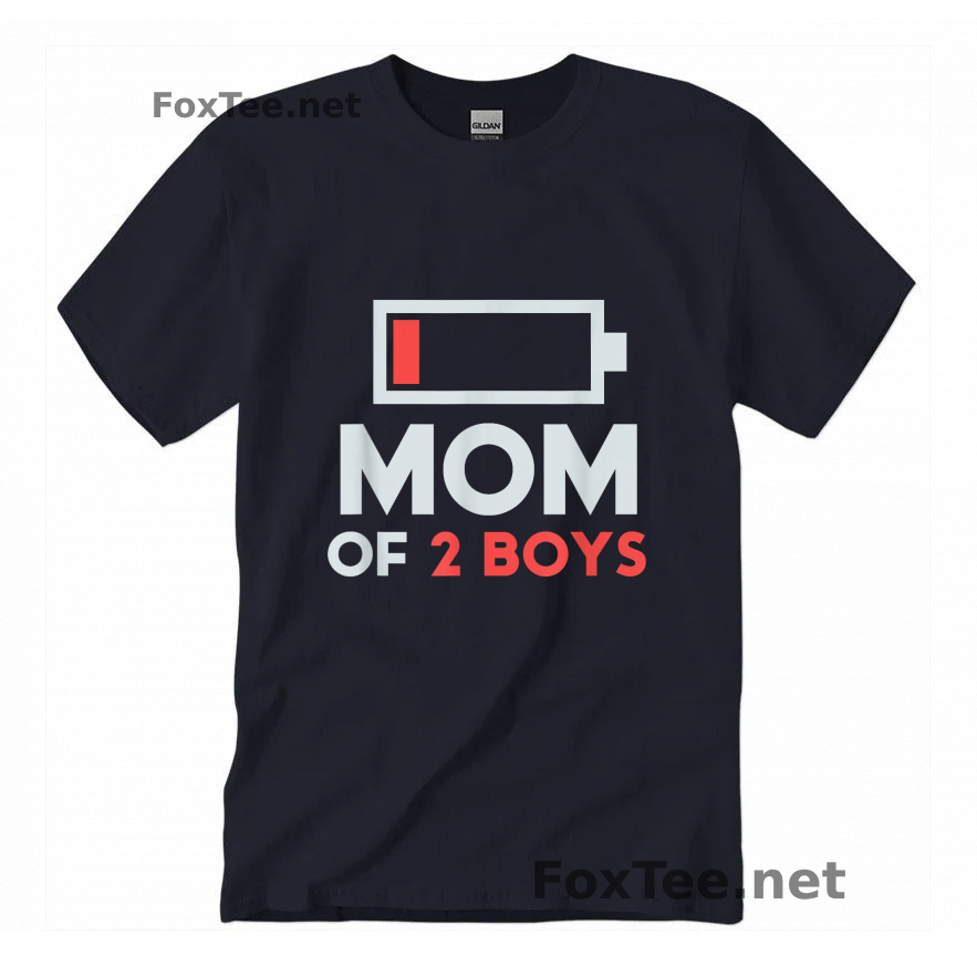 Thumb Mom of 2 Boys Shirt - Navy