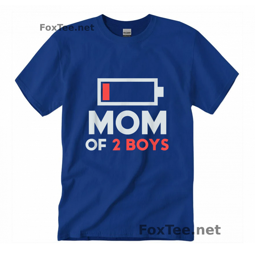 Thumb Mom of 2 Boys Shirt - Royal