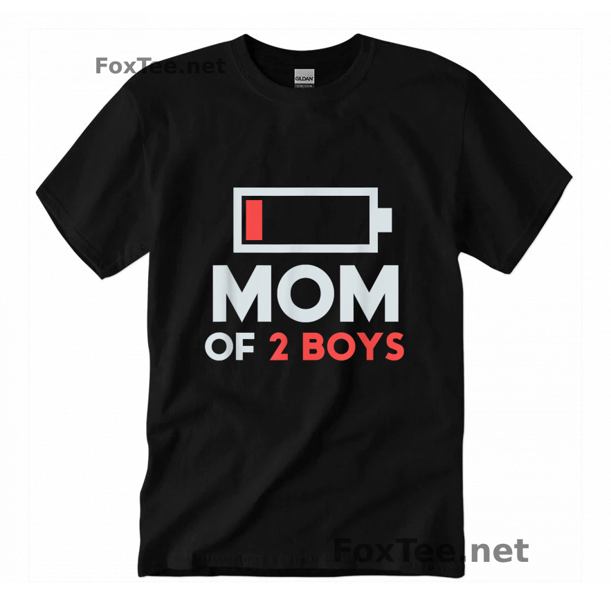 Thumb Mom of 2 Boys Shirt - Black