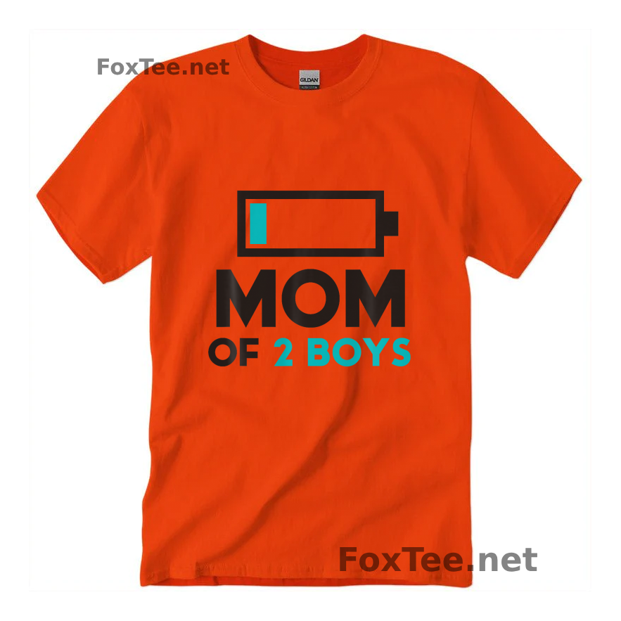 Thumb Mom of 2 Boys Shirt - Orange