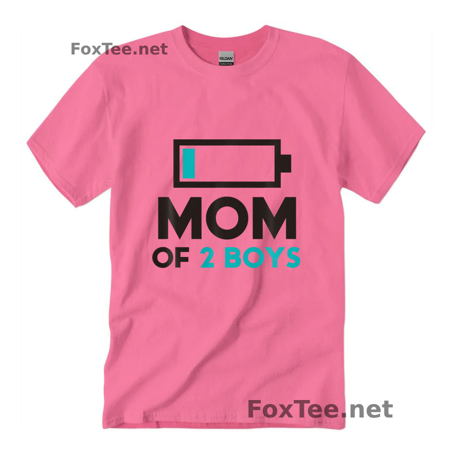 Thumb Mom of 2 Boys Shirt - Azalea