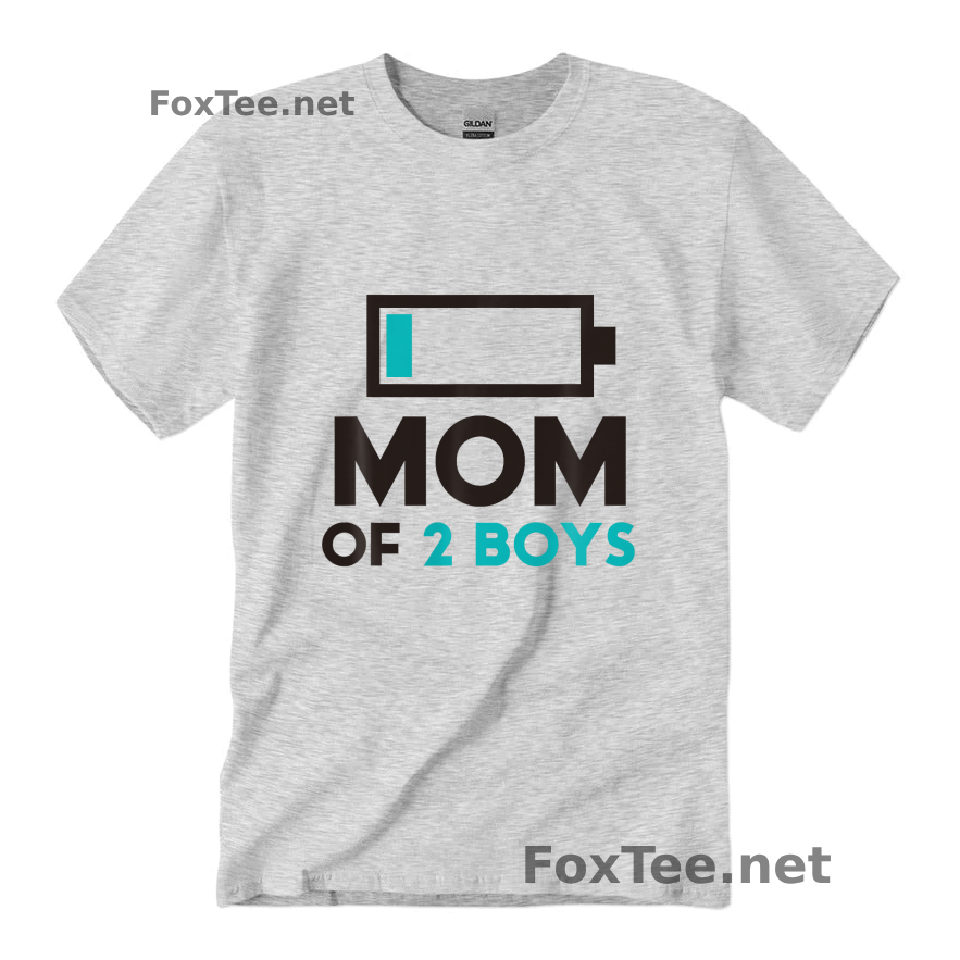 Thumb Mom of 2 Boys Shirt - Ash