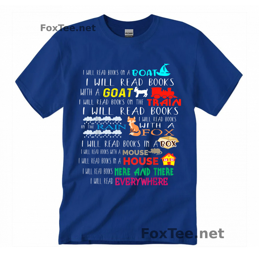 Thumb I Will Read Books On A Boat & Everywhere Reading Gifts Short Sleeve T-Shirt - Royal