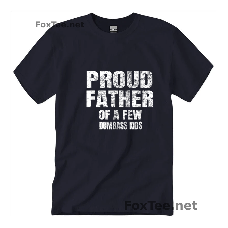 Thumb Xmas Special Shirt - Proud Father Of A Few Dumbass Kids - Navy