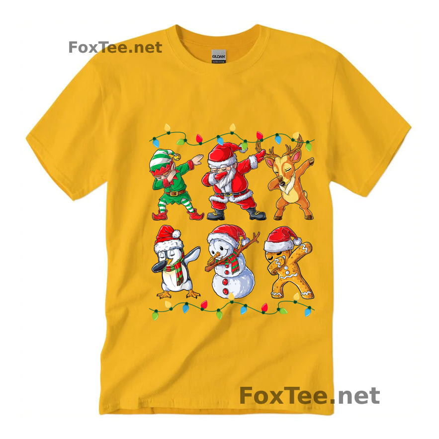 Thumb Dabbing Santa Elf Friends Christmas -  Funny Xmas Dab T-Shirt - Daisy